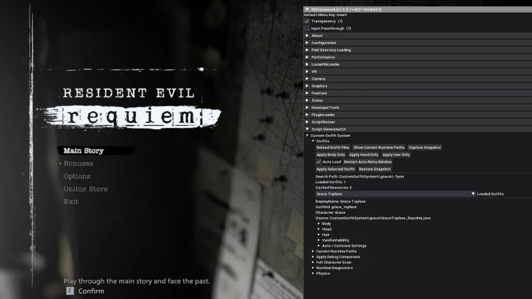 Custom Outfit System - cистема выбора одежды