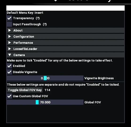 FOV Mod — настройка угла обзора с горячей клавишей