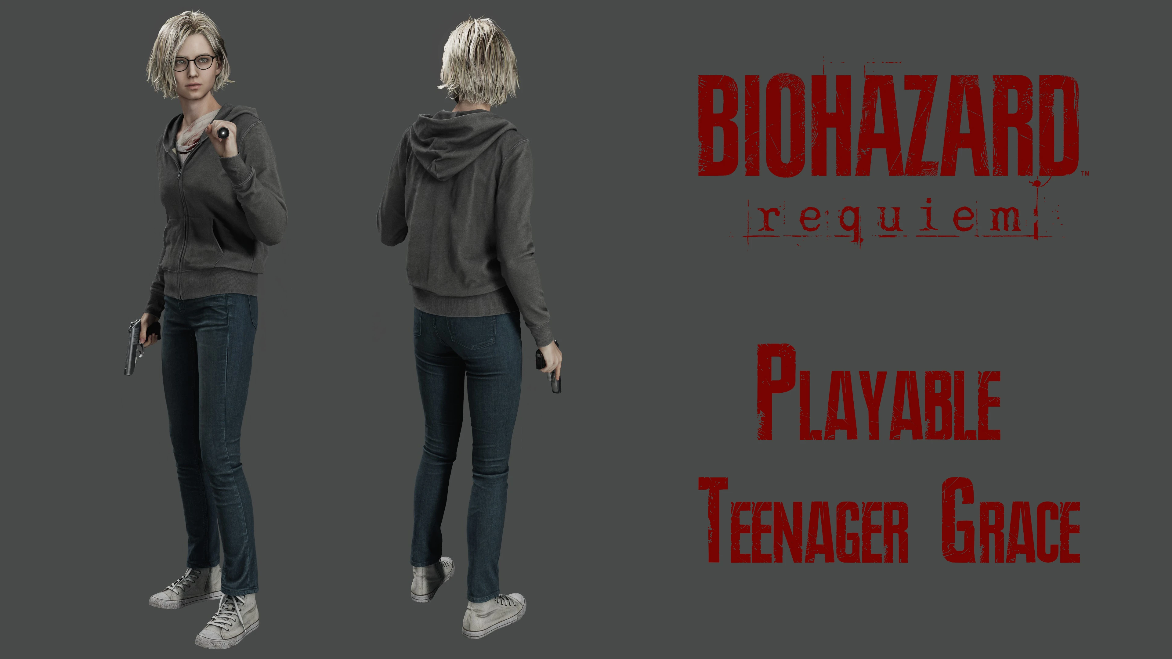 Юная Грейс в очках