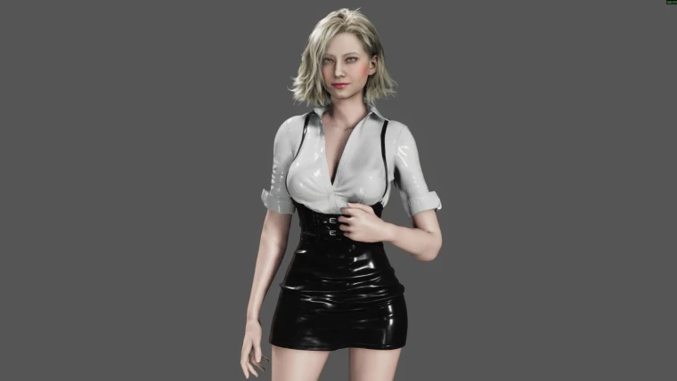 Костюм секретарши с чулками на шпильках для Грейс