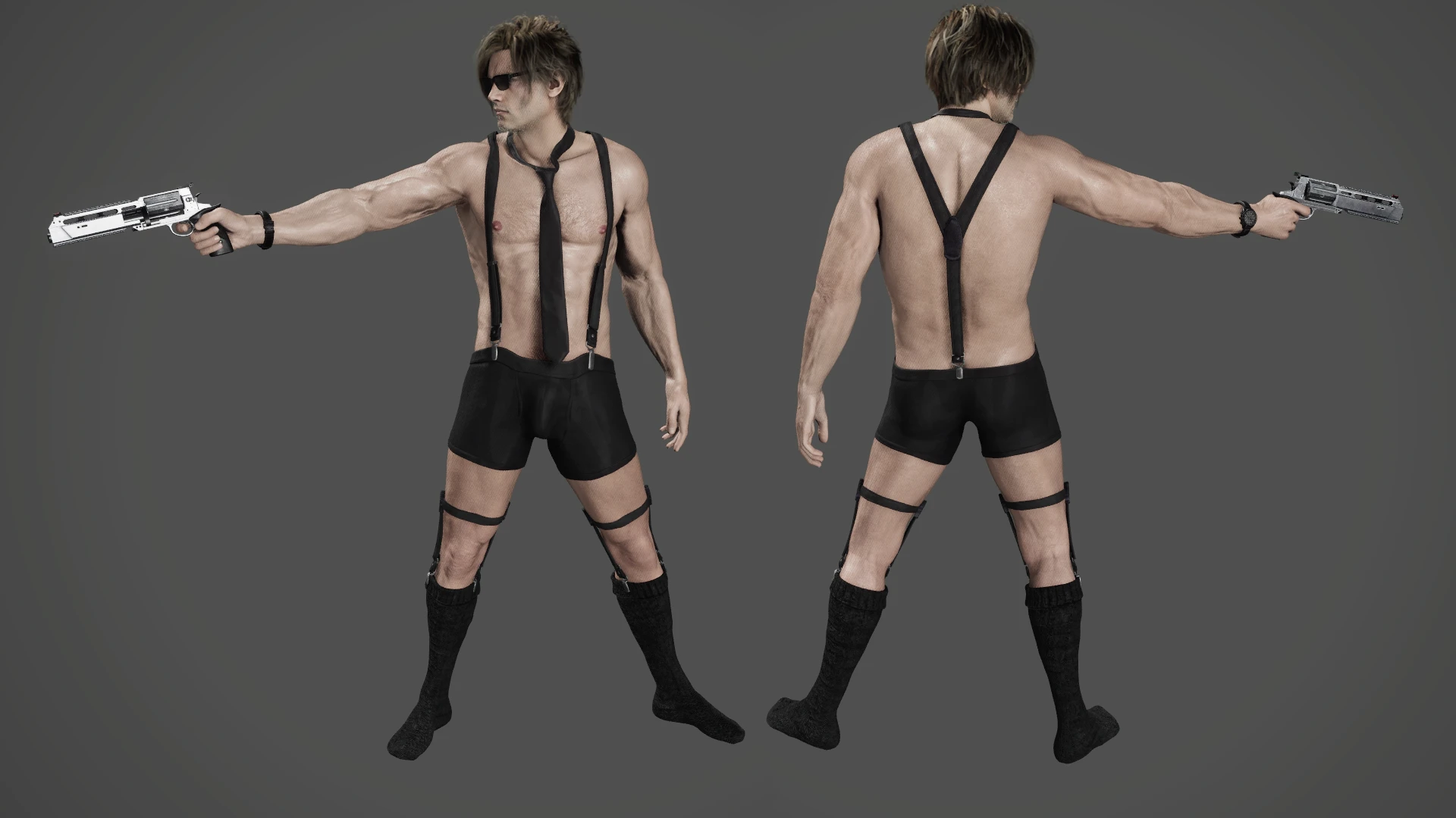 Костюм стриптизёра с поддержкой физики для Леона