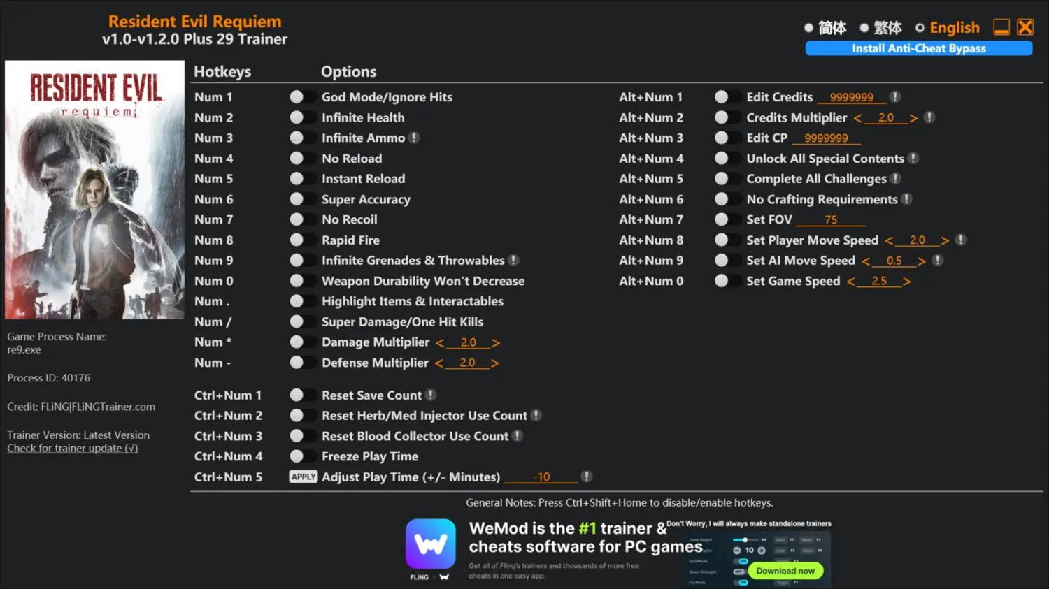 Трейнер +29 от FLiNG: Редактор здоровья, патронов, скорости [1.0 - 1.2.0]