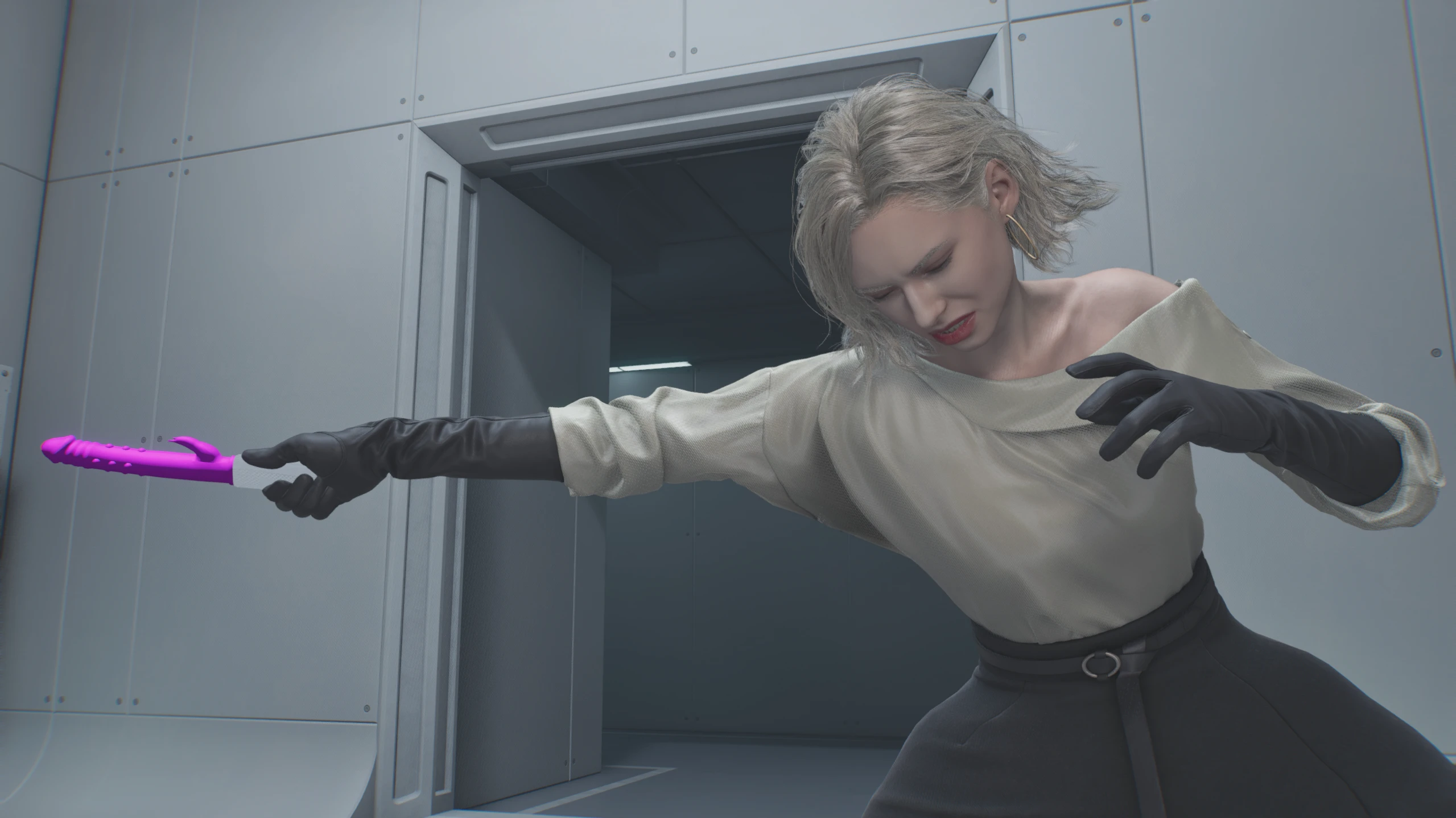 Дилдо вместо ножа Котэцу для Грейс