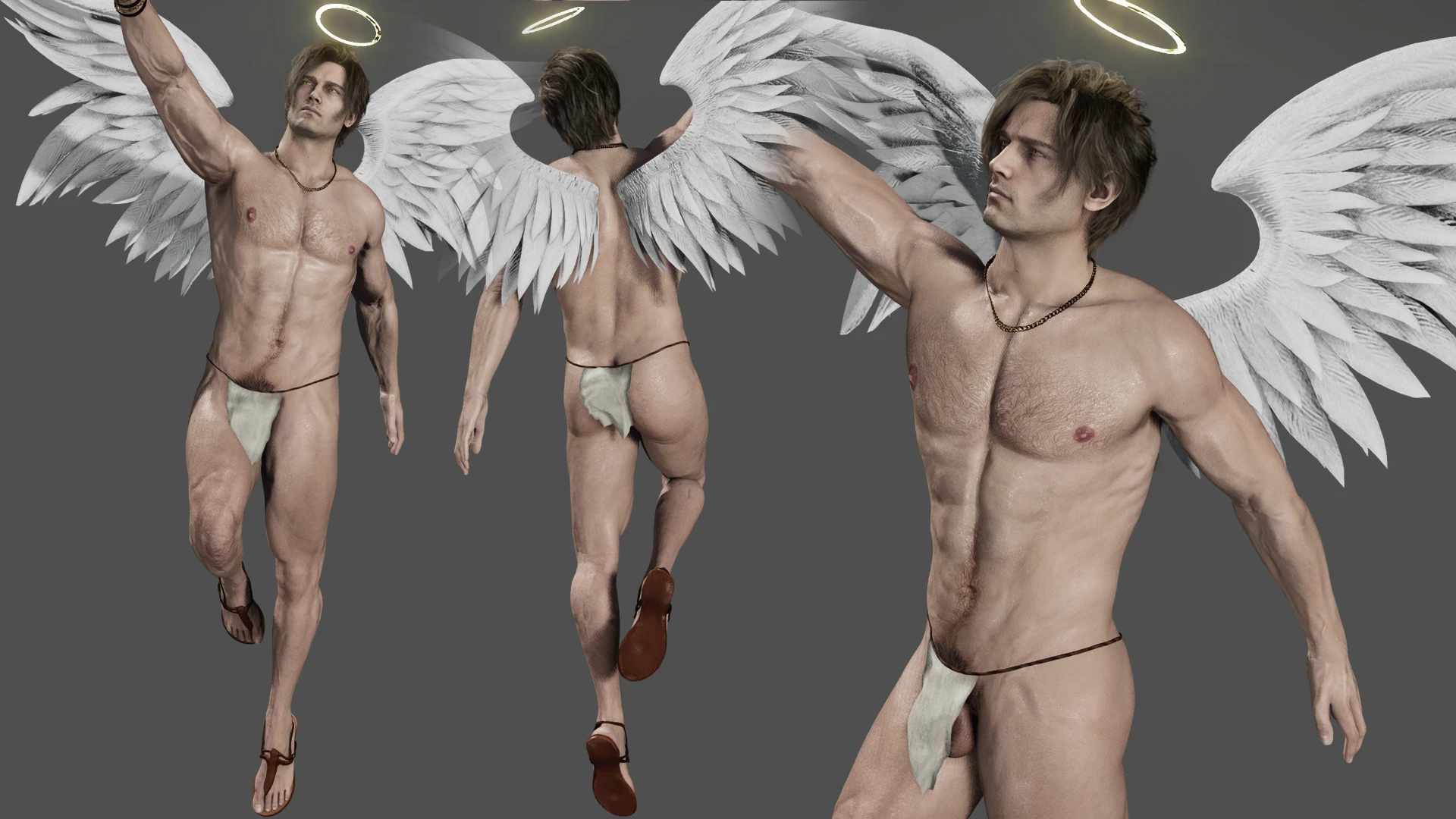 Леон в костюме Sexy Angel (с физикой)