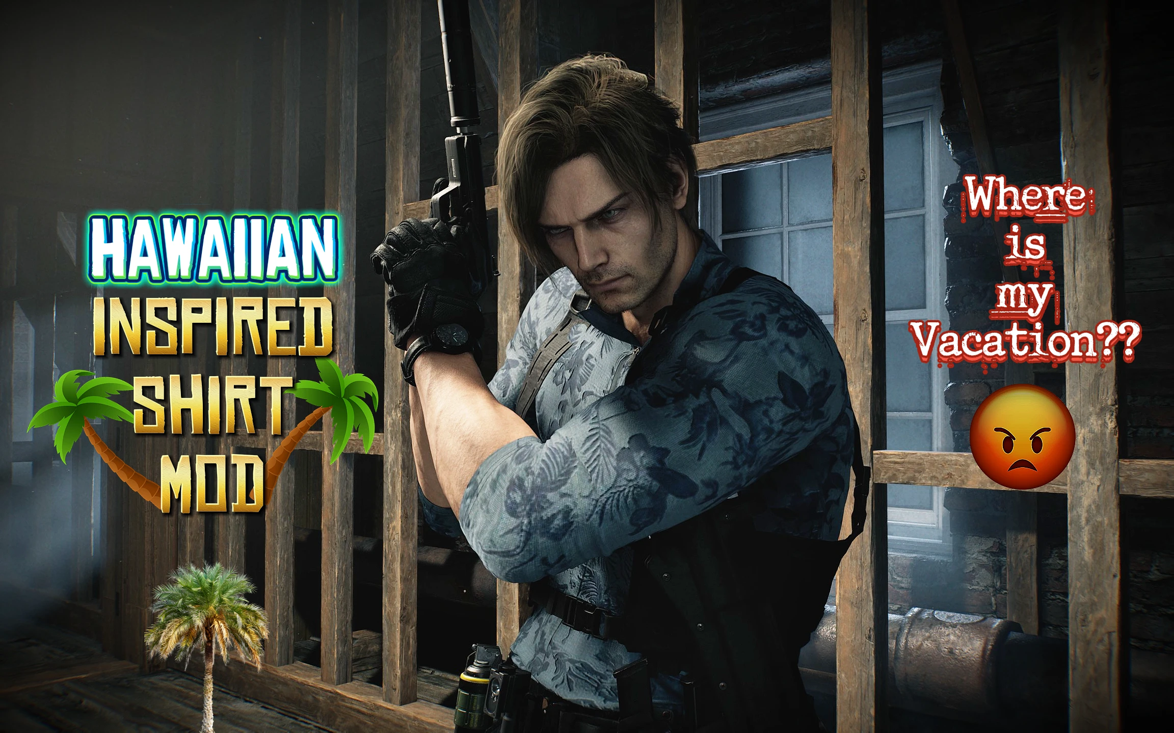 Рубашка в Гавайском стиле для Леона