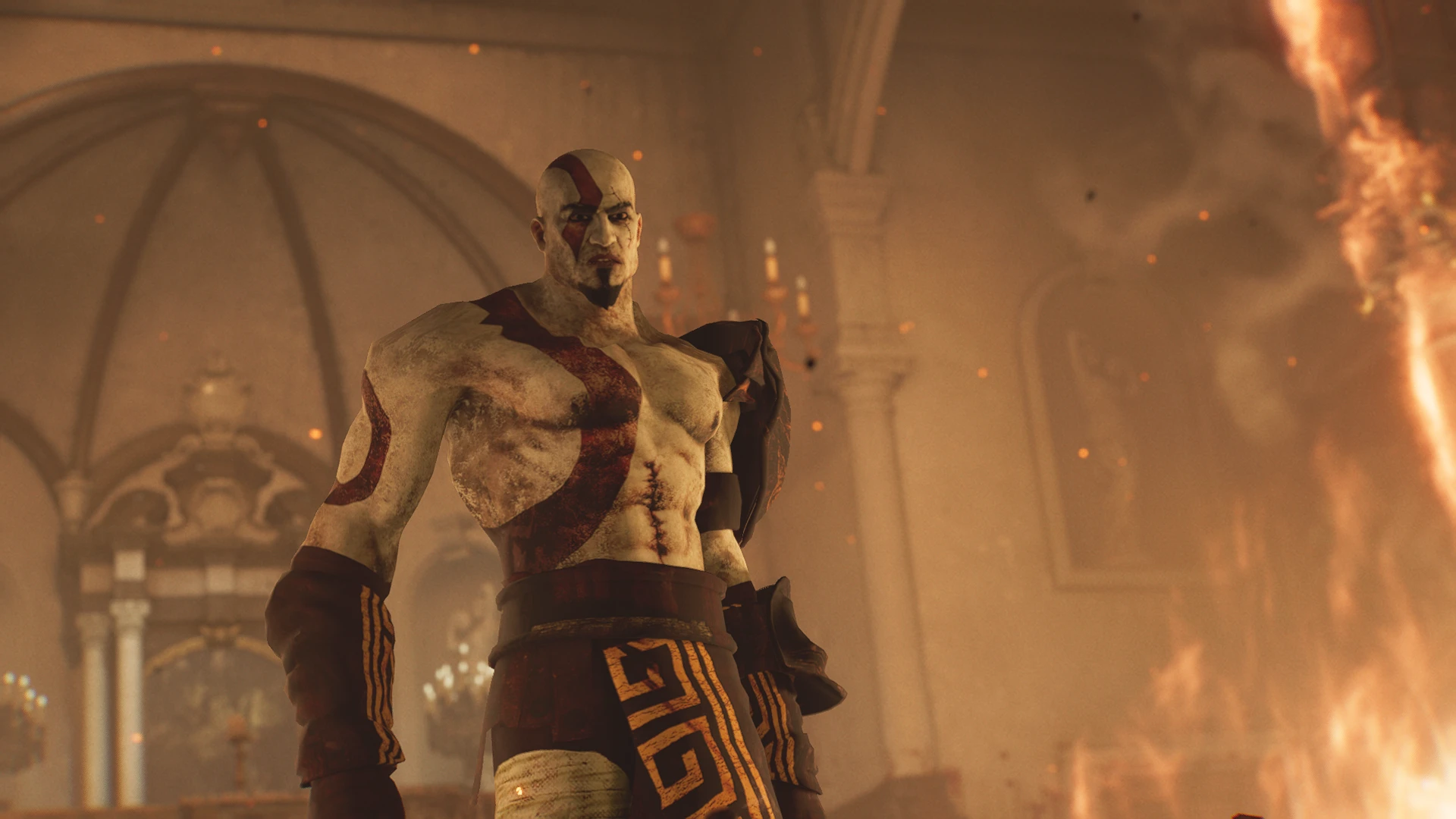 Кратос из God of War вместо Леона